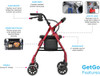 GetGo Classic Rollator Walker 4202C by Nova