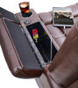 DeLuna Rhea PR442 left arm includes cup holder, power port, USB charging port and storage compartment