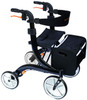 Rimor RT rollator includes 10" front wheels and large removable tote bag
