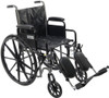 Chariot II wheelchair with desk arms and elevating legrests