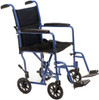 Astra aluminum transport chair in blue