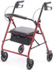 Protekt steel rollator in red frame color