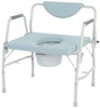 Rhythm B3650 heavy duty drop arm commode supports up to 1000 lbs.