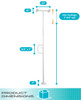 Stander 1100 Wonder Pole Single Handle dimensions
