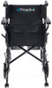 Protekt Cambria Transport Chair Wheelchair Combo as transport chair rear view