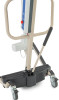 Reliant RPL450-1 power patient lift base adjusts using manual lever Reliant RPL450-1 power patient lift base adjusts using manual lever