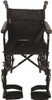 Probasics TCA191612BK Aluminum transport chair with 12" rear wheels and handbrakes front view