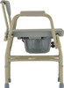 Nova 8583 Heavy Duty Drop Arm Commode Side view with arms up