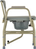 Nova 8583 Heavy Duty Drop Arm Commode Side view with left arm down