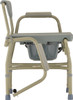 Nova 8583 Heavy Duty Drop Arm Commode Side view with right arm down