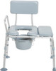 Drive 12005KDC Padded Transfer Bench with Commode front view Drive 12005KDC Padded Transfer Bench with Commode front view