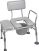 Drive 12005KDC Padded Transfer Bench with Commode combines transfer bench with commode Drive 12005KDC Padded Transfer Bench with Commode combines transfer bench with commode