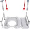 Drive 12005KDC Padded Transfer Bench with Commode tool free assembly attaching legs Drive 12005KDC Padded Transfer Bench with Commode tool free assembly attaching legs