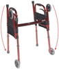 Drive RTL10263KDR Folding Travel Walker with 5" Wheels folding