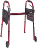 Deluxe Folding Travel Walker two 5" Wheels 10263KDR by Drive