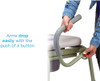 Nova 8901W Drop Arm Padded Commode arms drop down for lateral transfers Nova 8901W Drop Arm Padded Commode arms drop down for lateral transfers
