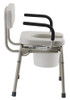 Nova 8901W Drop Arm Padded Commode side view Nova 8901W Drop Arm Padded Commode side view