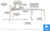 Eagle Health Toilet to Tub Sliding Transfer Bench Model 77963 Specifications