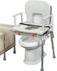 Eagle Health Toilet to Tub Sliding Transfer Bench shown with Optional Armrest Set