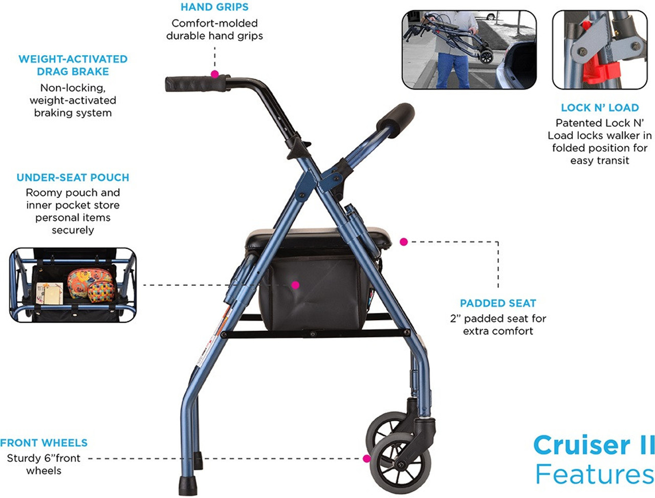 Nova Cruiser II Rolling Walker 4201