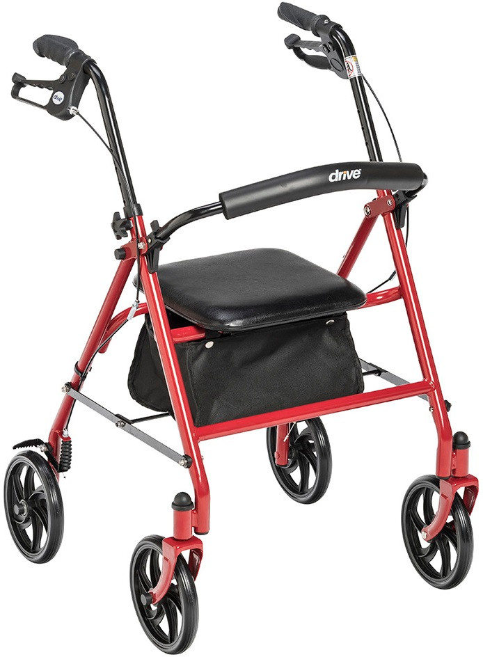 Drive 10257 Steel 4 Wheel Rollator w/ 7.5