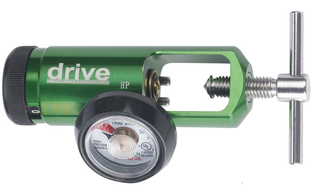 Drive 18302G 15 LPM Oxygen Regulator with Contents Gauge