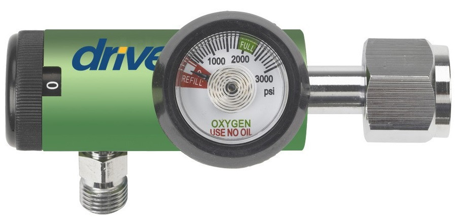 Drive 18304GN 15 LPM Oxygen Regulator 540 with Contents Gauge