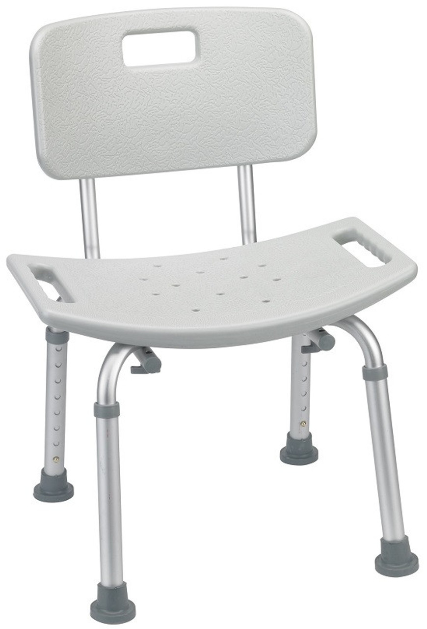 Drive 12202KDR Shower Chair with Back Aluminum