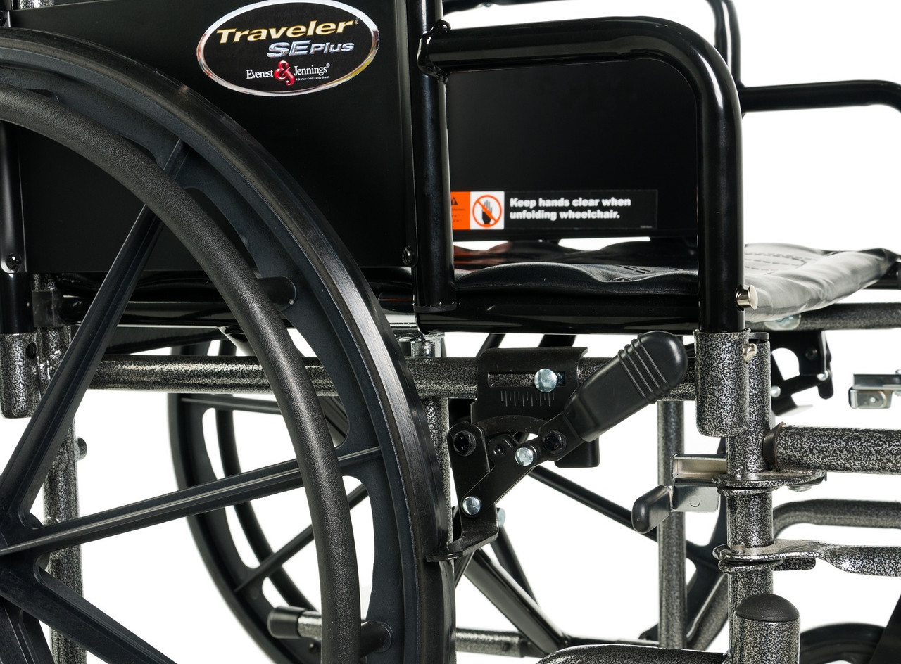 Everest & Jennings Traveler SE Plus Wheelchair Removable Arms