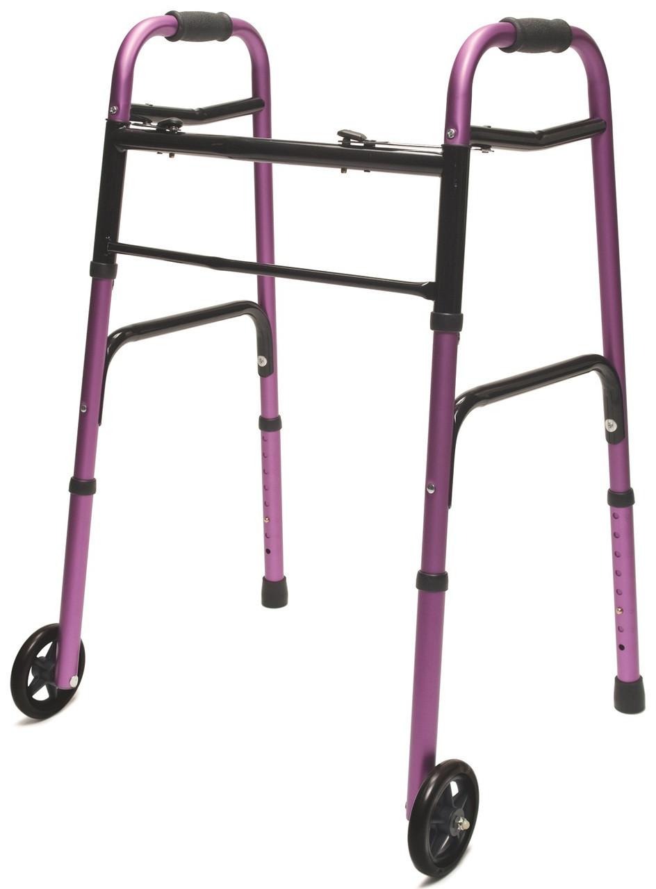 Lumex 716270 Adult Walker with 2 Wheels Color Select