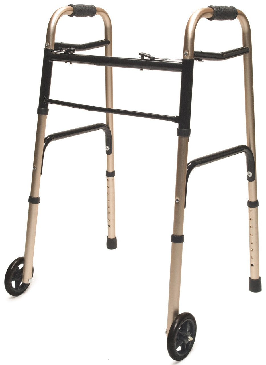 Lumex 716270 Adult Walker with 2 Wheels Color Select