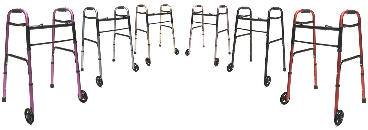 Lumex 716270 Adult Walker with 2 Wheels Color Select