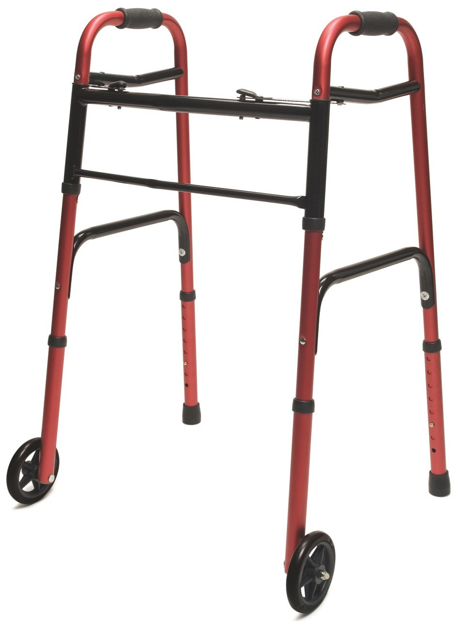 Lumex 716270 Adult Walker with 2 Wheels Color Select