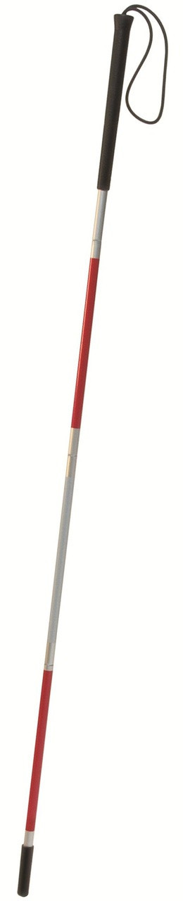 Folding Blind Cane with Wrist Strap, 46 Inch Length