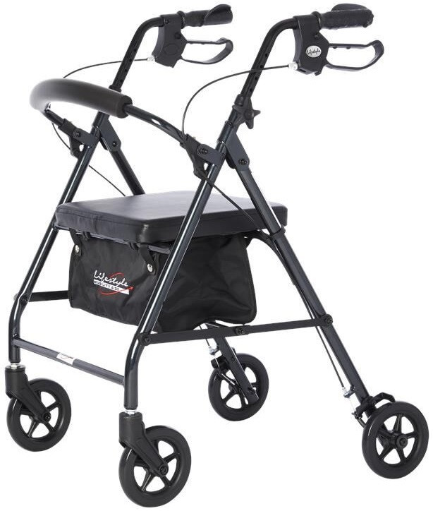 Royal 807 Aluminum 4 Wheel Rollator with 6