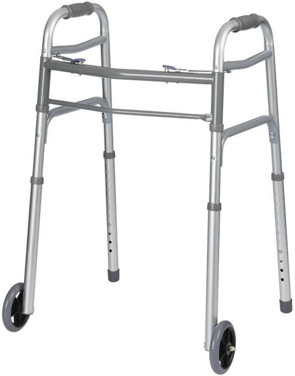 Universal Folding Walker with Two 5 Wheels P1305 by Lifestyle Mobility Aids