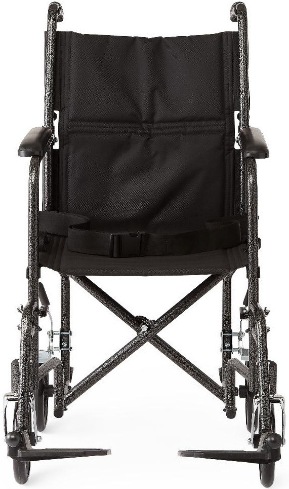 Medline MDS808200B Steel Transport Chair