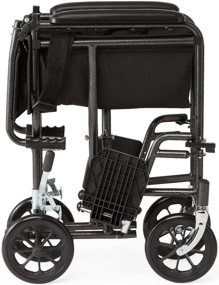 Medline MDS808200B Steel Transport Chair