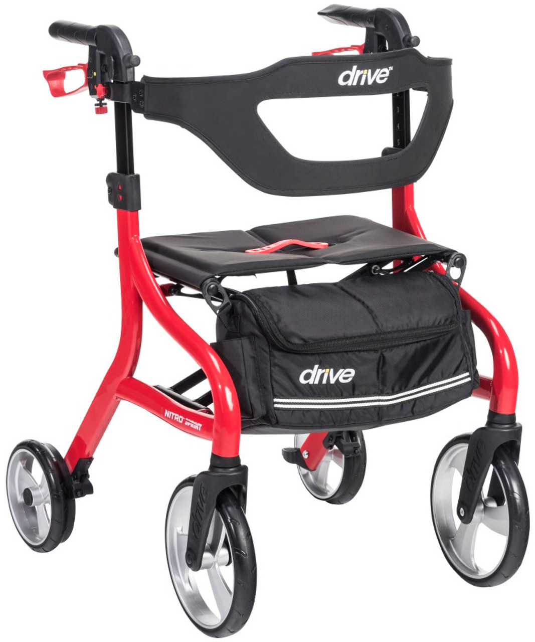 Drive Medical Nitro Euro Style 歩行車 (レッド) - 看護・介護用品