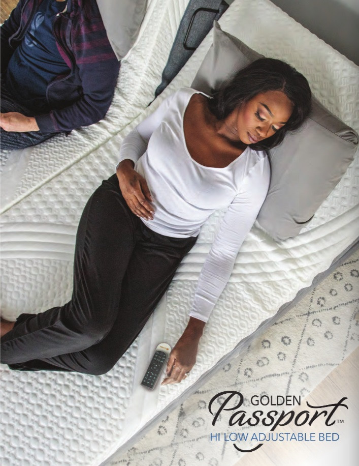 Golden Passport Hi Low Adjustable Bed with Massage - Free Shipping