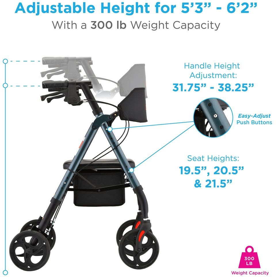 Nova 4258 STAR 8 Rollator with 8