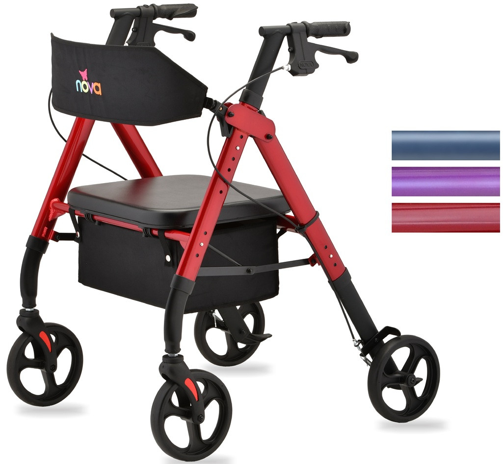 Nova 4259 STAR HD Heavy Duty Rollator Extra Wide Backrest