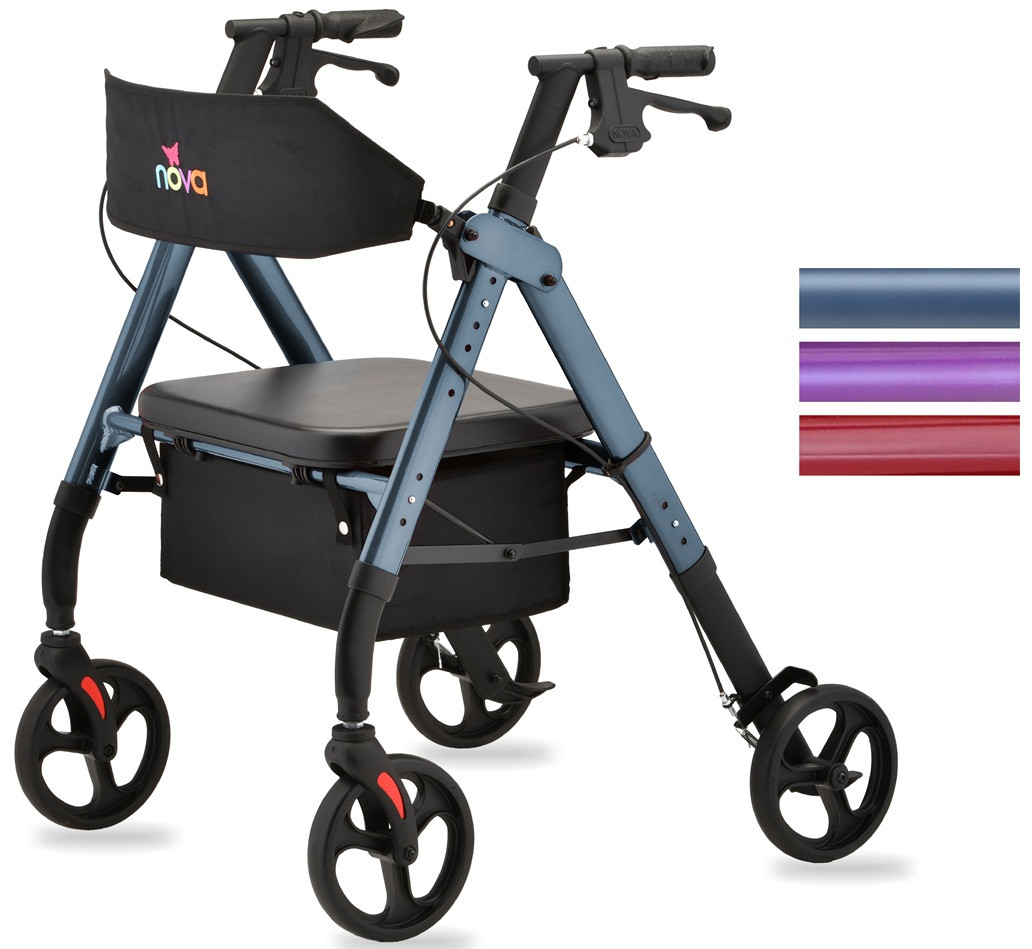 Nova 4259 STAR HD Heavy Duty Rollator Extra Wide Backrest