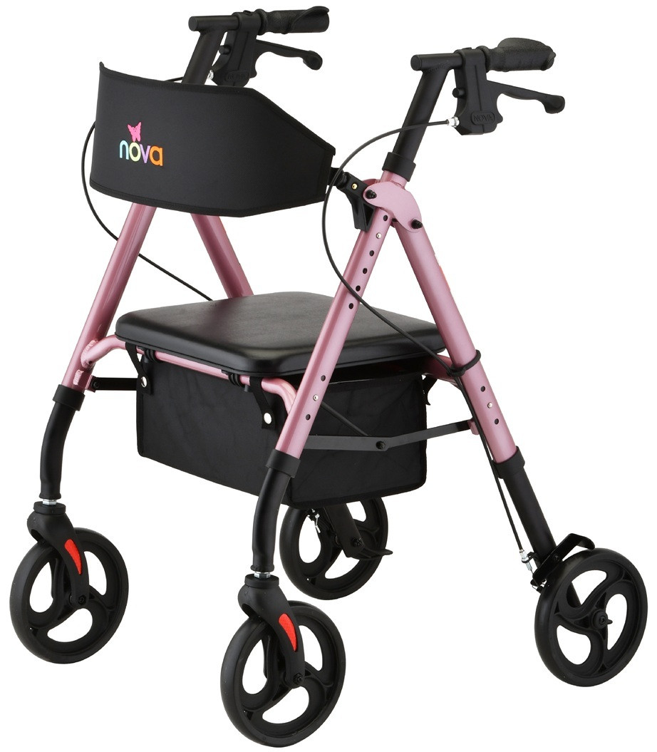 スティナ type K Noire Rose grayish mauve S Nova 4248 STAR 8 Petite Junior Rollator with 8