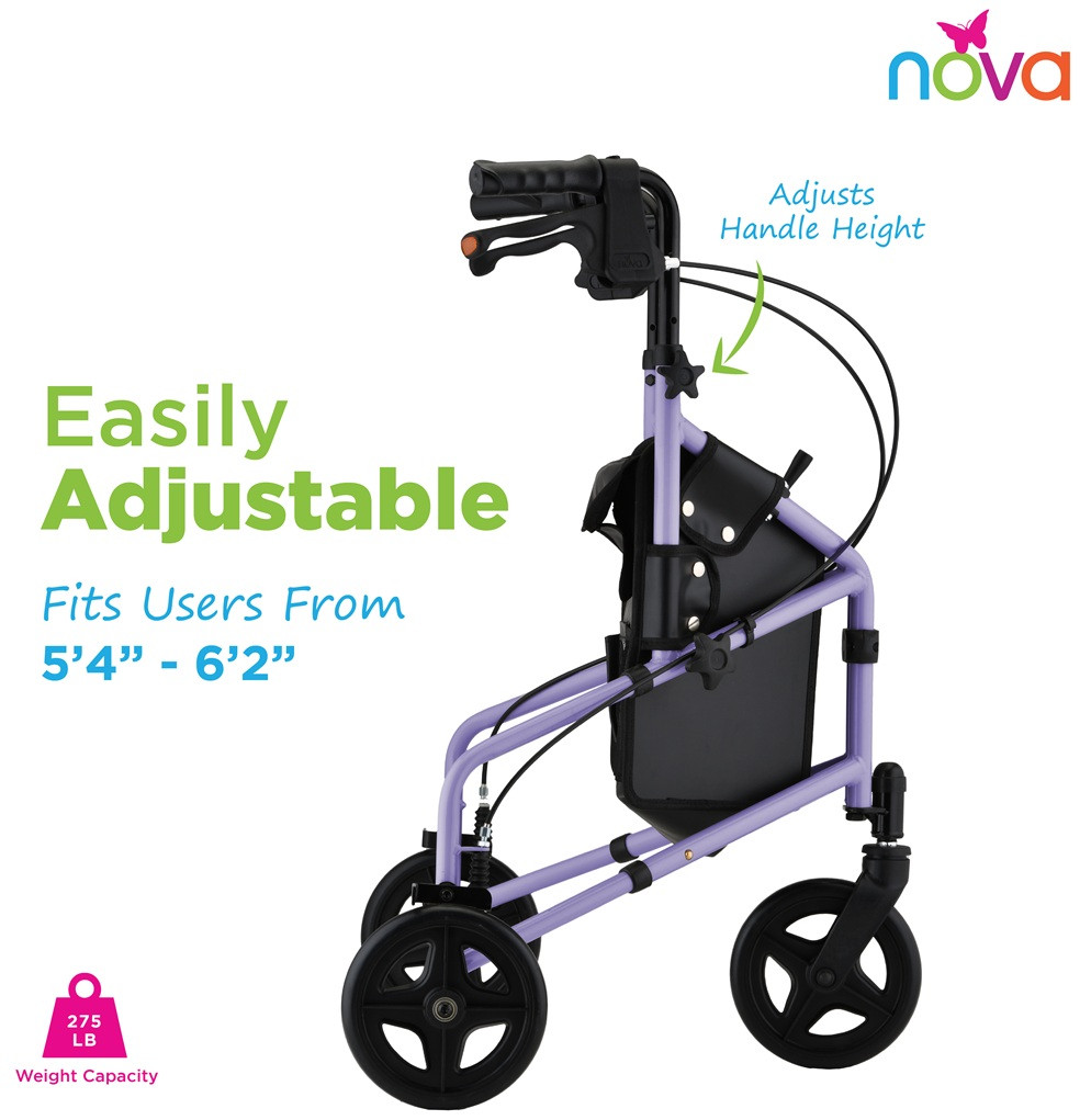 Nova 4903 Active 3-Wheel Rolling Walker