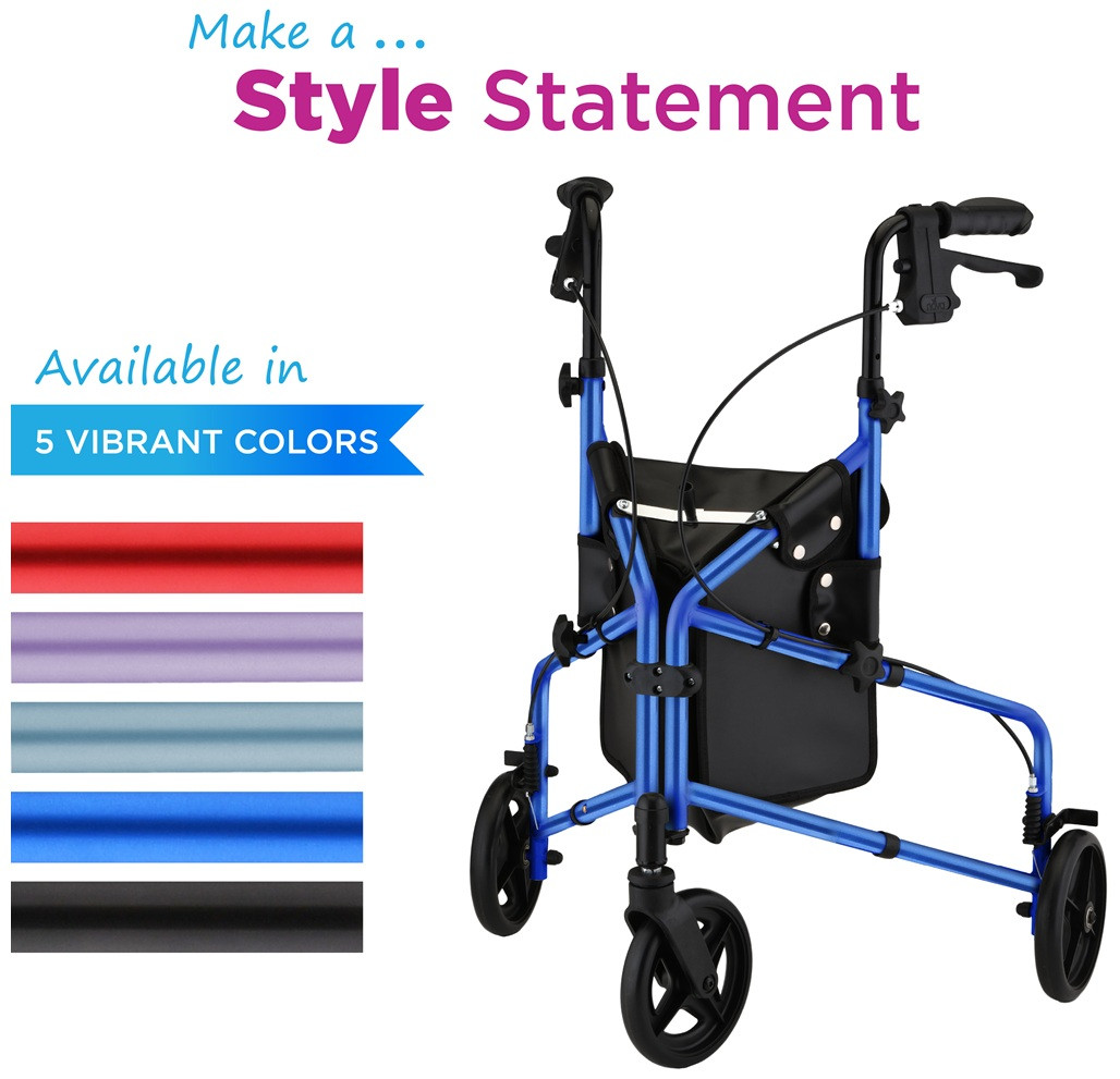 Nova 4903 Active 3-Wheel Rolling Walker