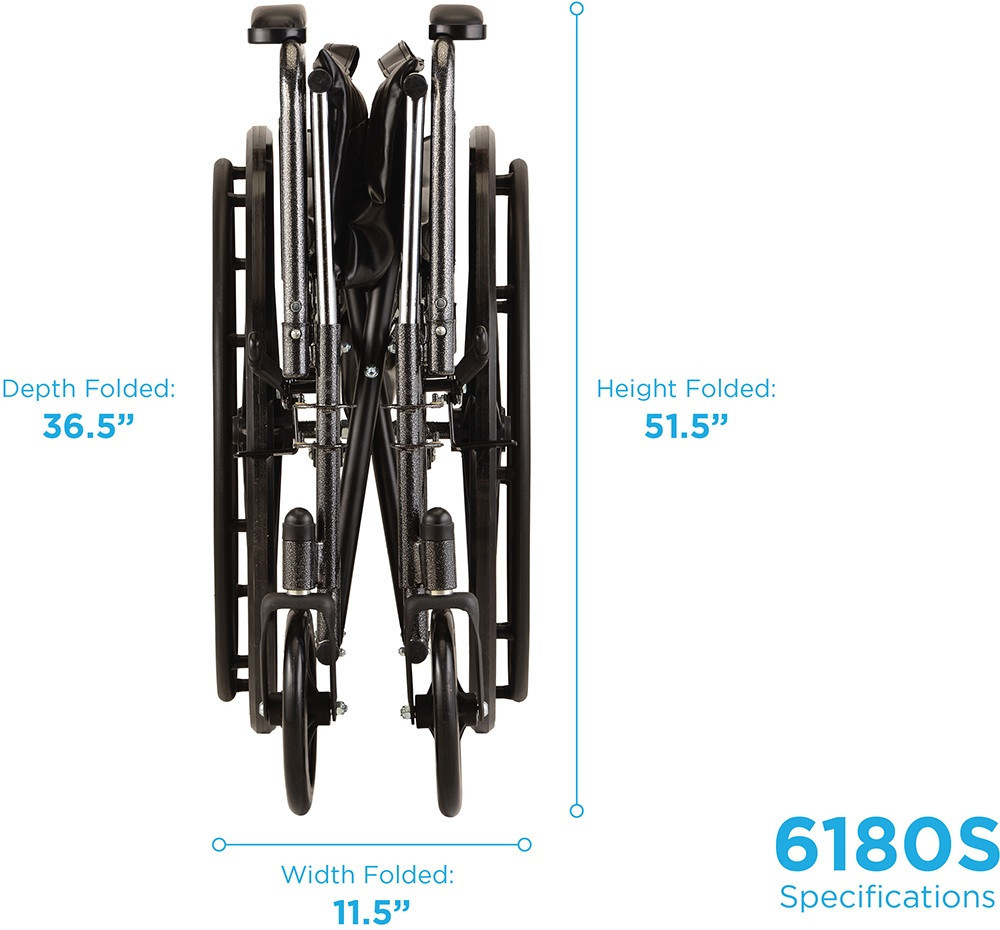 Nova 6180S, 6160S, 6200S Reclining Wheelchair Full
