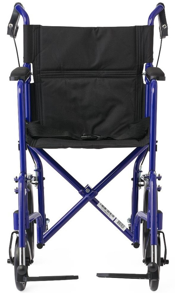 Medline Deluxe Aluminum Transport Wheelchair with 12