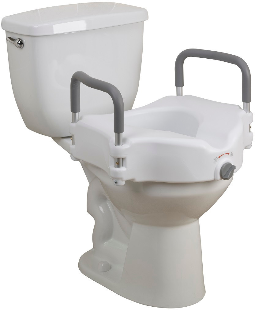Drive 12027RA Elevated Toilet Seat with Tool Free Removable Arms