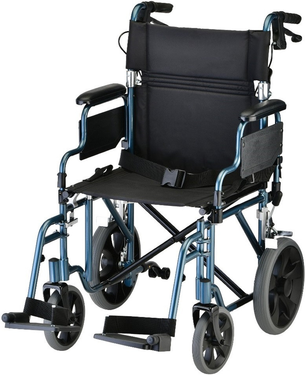 Nova 20 inch Steel Wheelchair with Detachable Desk Arms and Footrests